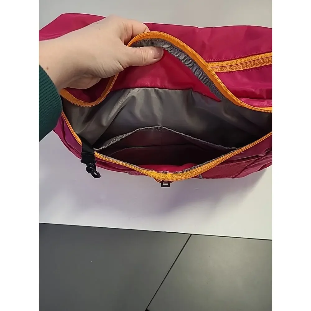 Lands End Kids Laptop Messenger Bag Cupcake School Pink Orange Neon Zip Top